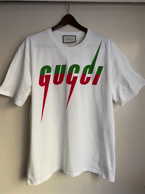 white green and red gucci shirt|gucci white shirt price.